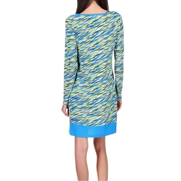 Michael Kors Long Sleeve Border Dress, Limeade, Size S, NWT - Picture 2 of 10